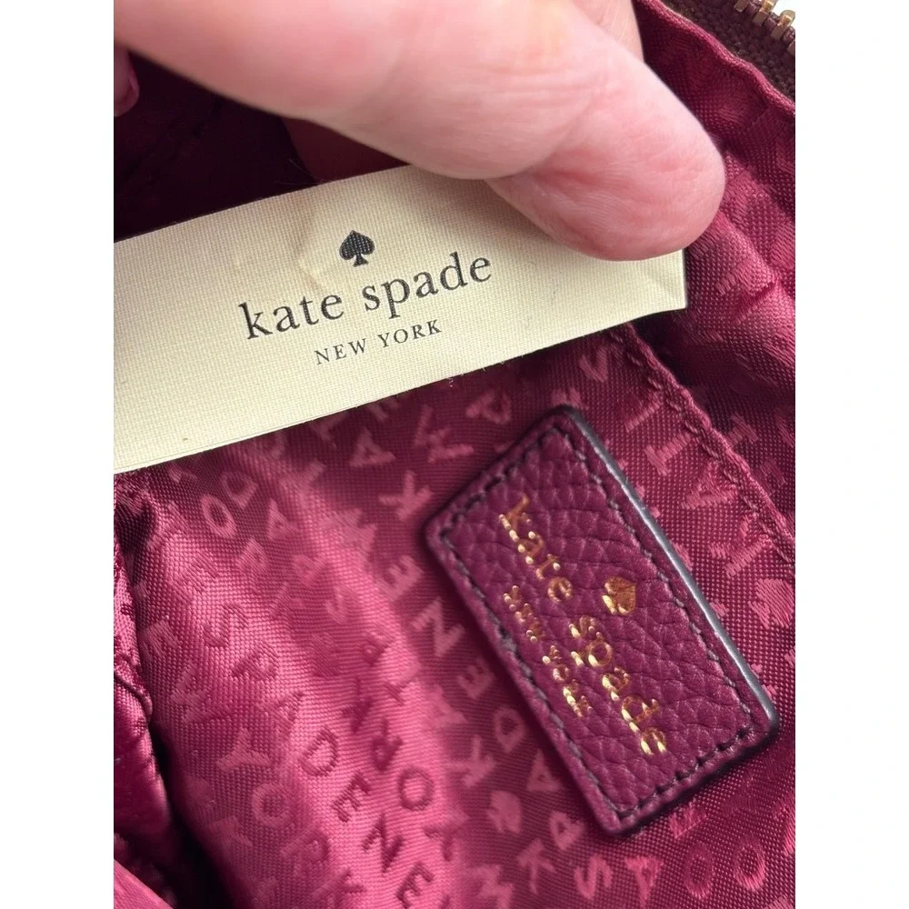 Kate Spade Crossbody Bag Mulberry Street Pyper Purple Pebbled Leather
